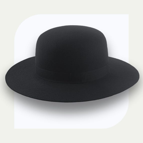 Black Cowboy Hat With Round Top Crown | the Tiller | Custom  display picture 1