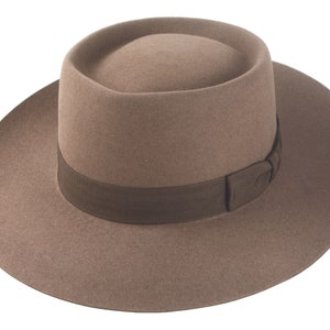Oppenheimer Style Porkpie Hat - Premium Beaver Felt | Cinema Inspired Fedora