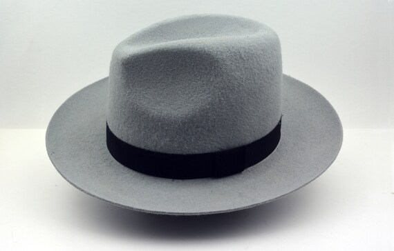 MONTGOMERY Light Grey Wide Brim Hat Men 