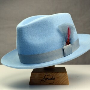 Fedora the CLUBBER Light Blue Fedora Hat for Men Mens | Etsy Canada