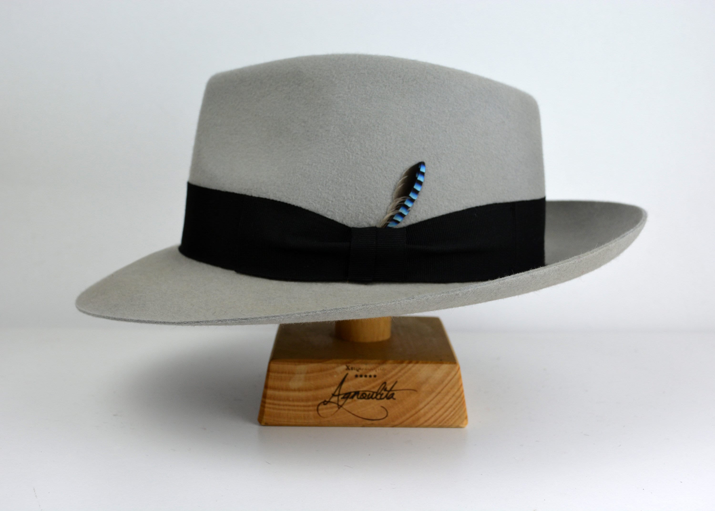 Fedora The HISPANO Light Grey Fedora Hat For Men Mens Etsy