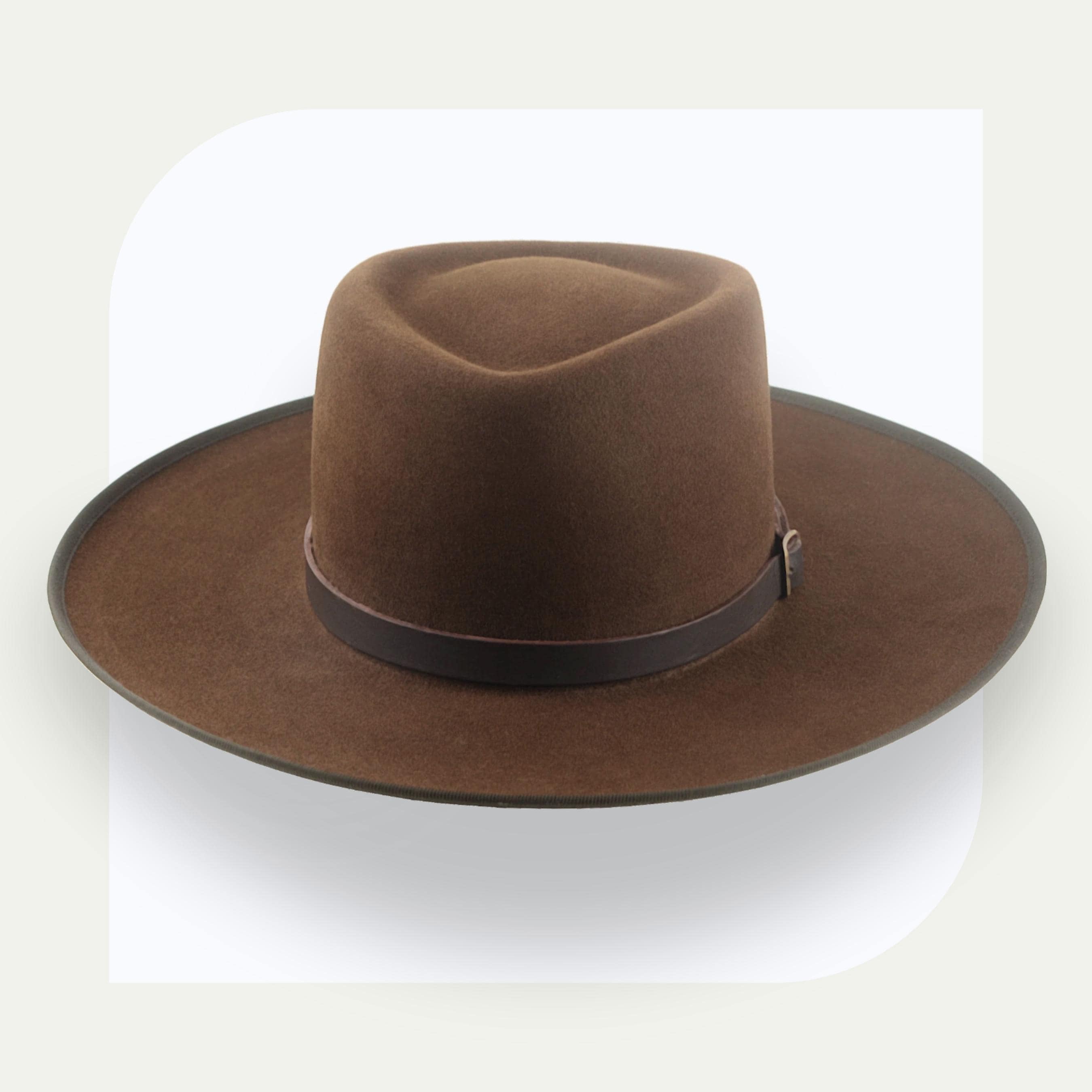 Brown Cowboy Hat With Telescope Crown | the Renegade | Clint
