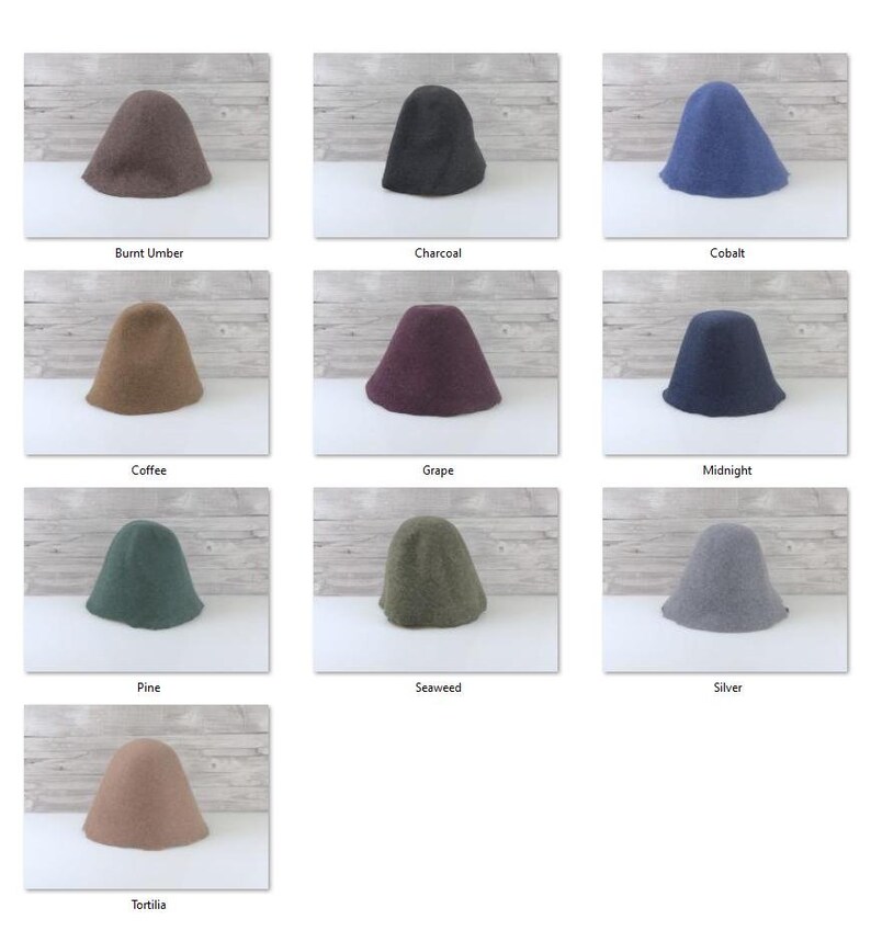 Flecked Wool Felt Hat Bodies Cones Etsy