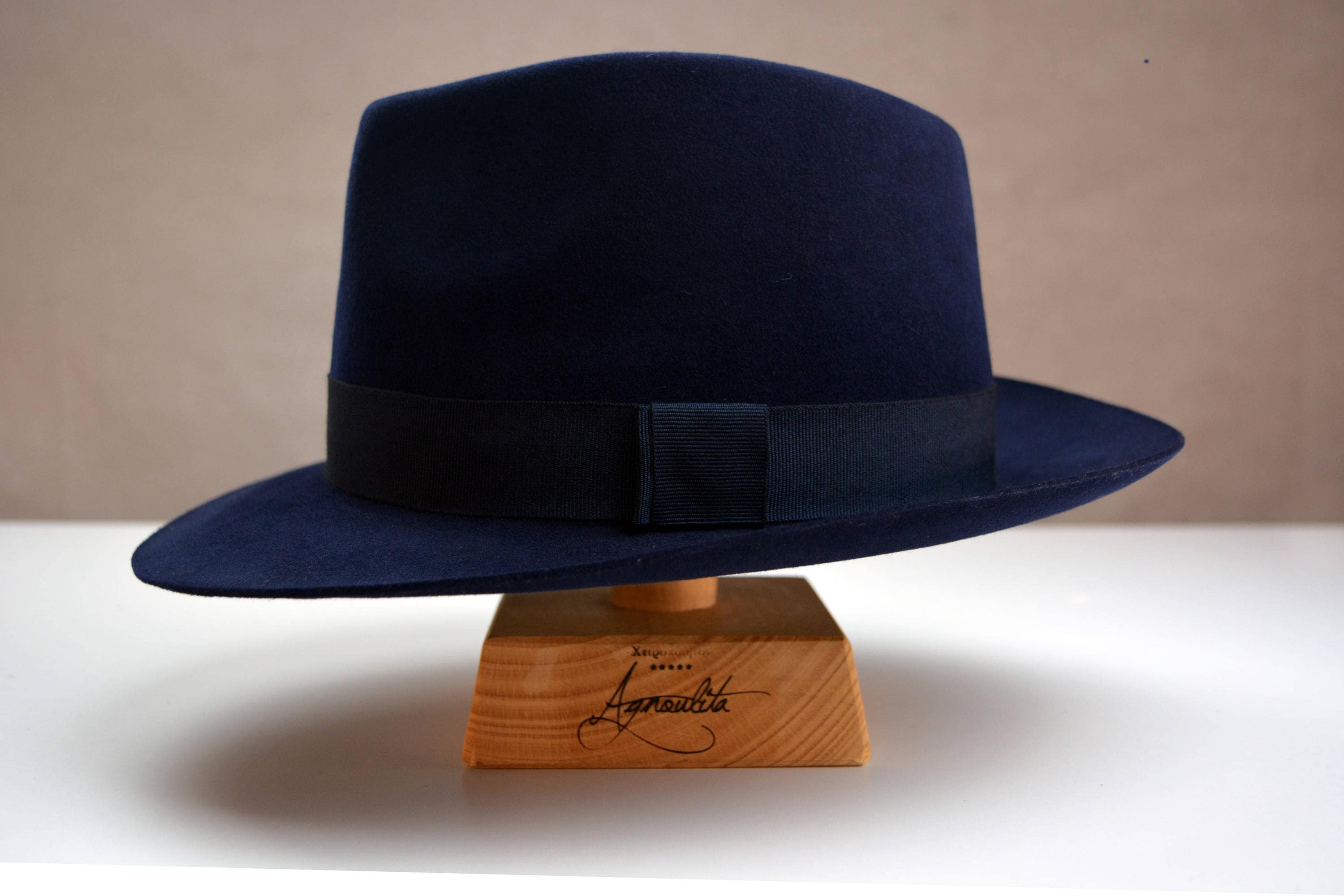 DOYEN Navy Blue Fedora Hat for Men Mens 