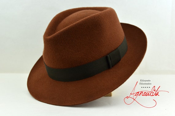 fedora hats for men brown