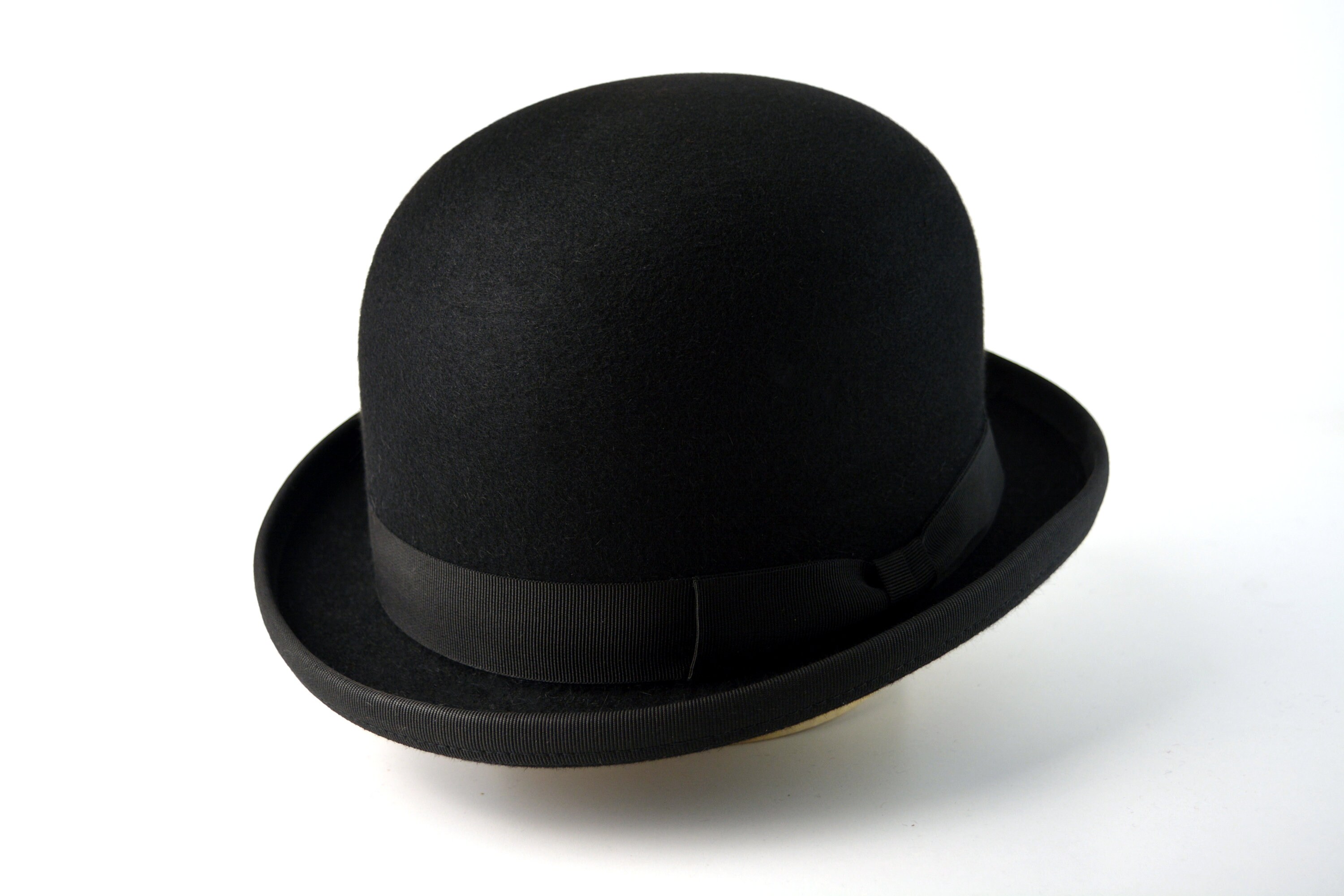 Sombreros Adult Black Satin Derby Bowler Hat Sombreros Adult Black Satin Derby Bowler Hat