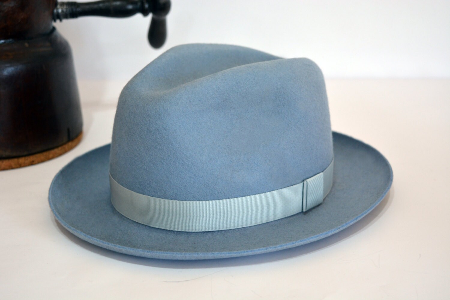 baby blue fedora