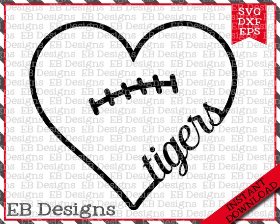 Download Tiger Football SVG DXF EPS Cutting Machine Files ...