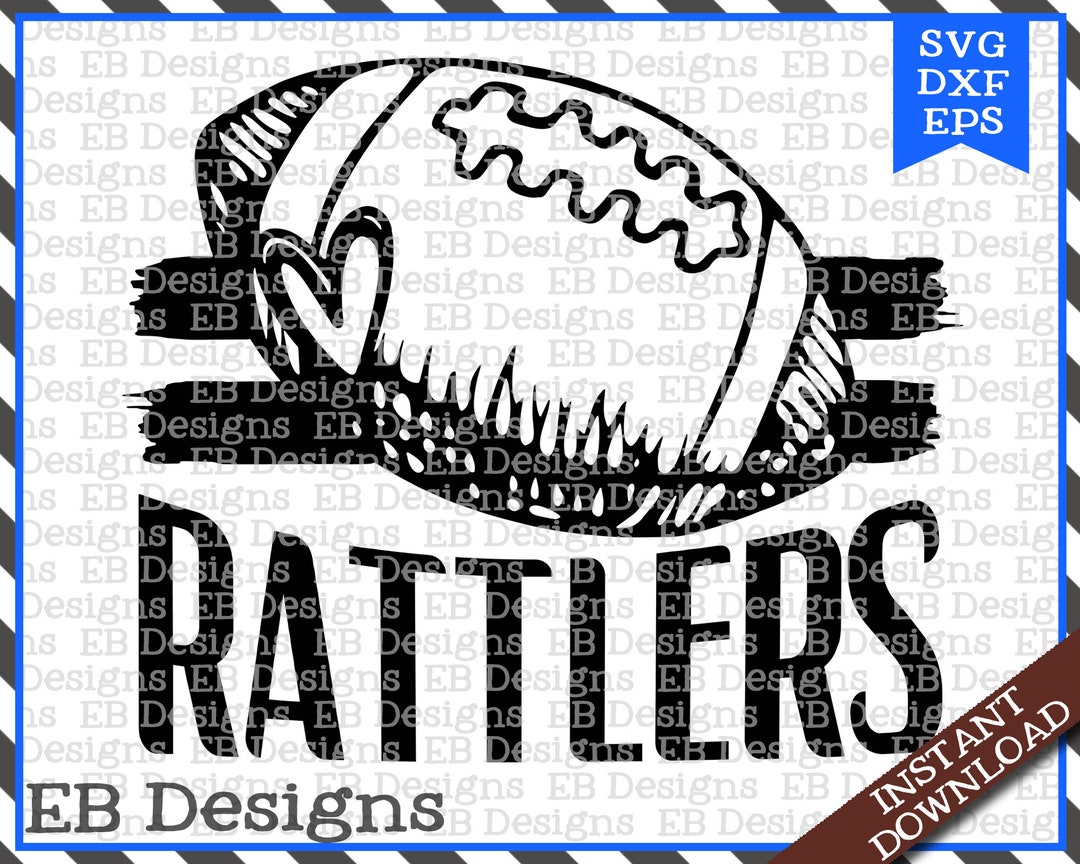 Texas Rattlers R Vector File Rattlers Football Sketch SVG DXF EPS Silhouette Cameo Cricut Football ...