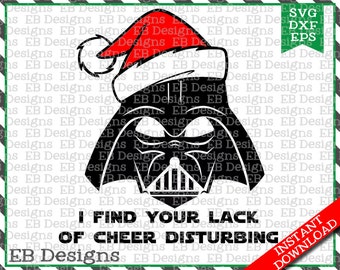 Vader Christmas Cut File (SVG, EPS and DXF)
