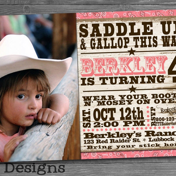 Cowgirl Invitation