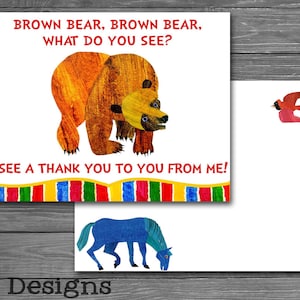 Brown Bear Thank You Cards