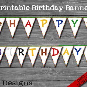 Brown Bear Birthday Banner