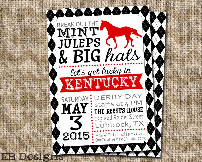 Kentucky Derby Invitation image 1