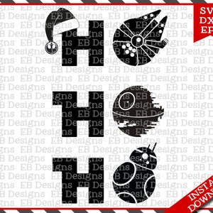 スターウォーズ クリスマス カット ファイル (SVG、EPS、DXF)