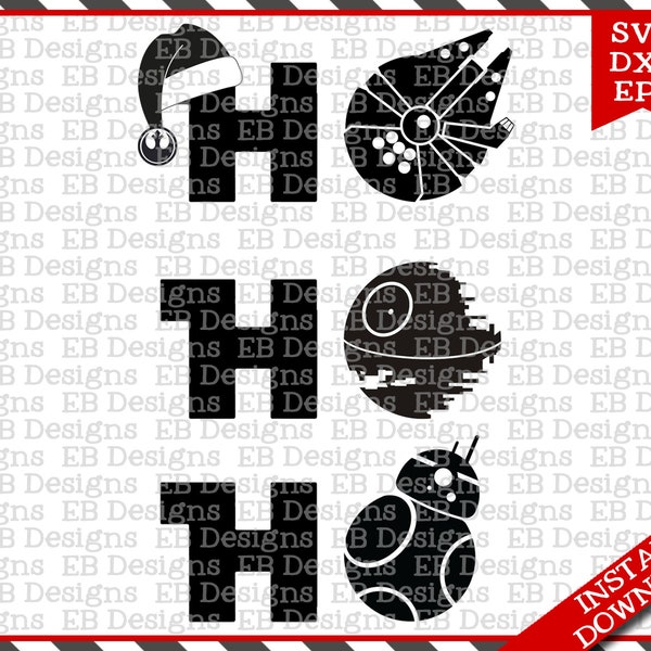 Star Wars Christmas Cut File (SVG, EPS and DXF)