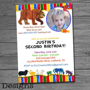 Brown Bear Invitation