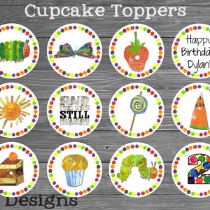 Hungry Caterpillar Cupcake Toppers