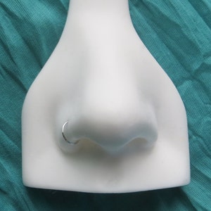 Solid Platinum Nose Ring Hoop for Tragus, Helix, Lip, Etc. - Skinny 24, 22, or 20g Endless Hoop, Superior Quality, Handcrafted in the USA