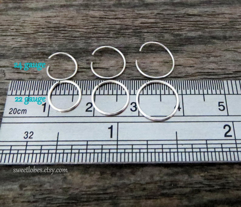 Tiny Nose Ring .999 Fine Silver 6 7 8 9mm Teeny Tiny - Etsy