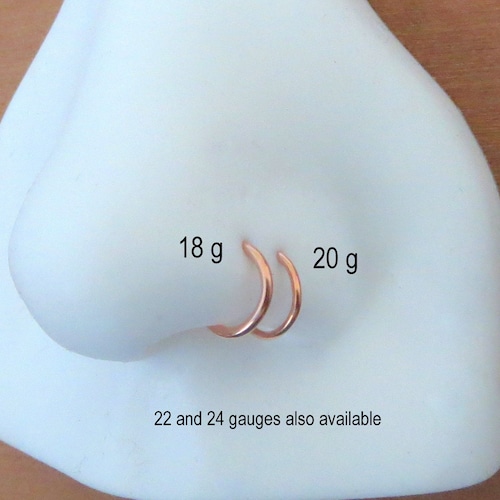 Solid Copper Nose Ring Earring Cartilage Endless Hoop Etsy