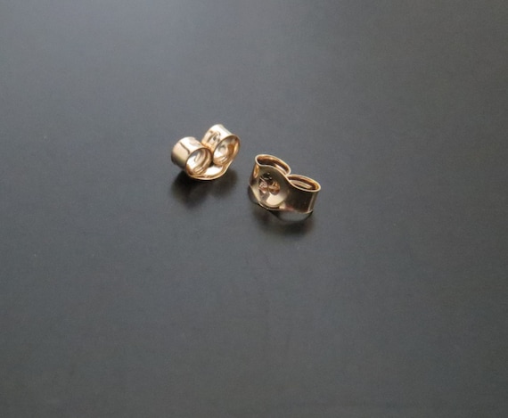 Tiny 14k Solid Gold Ear Nuts / Gold Earring Backs for Thin Post