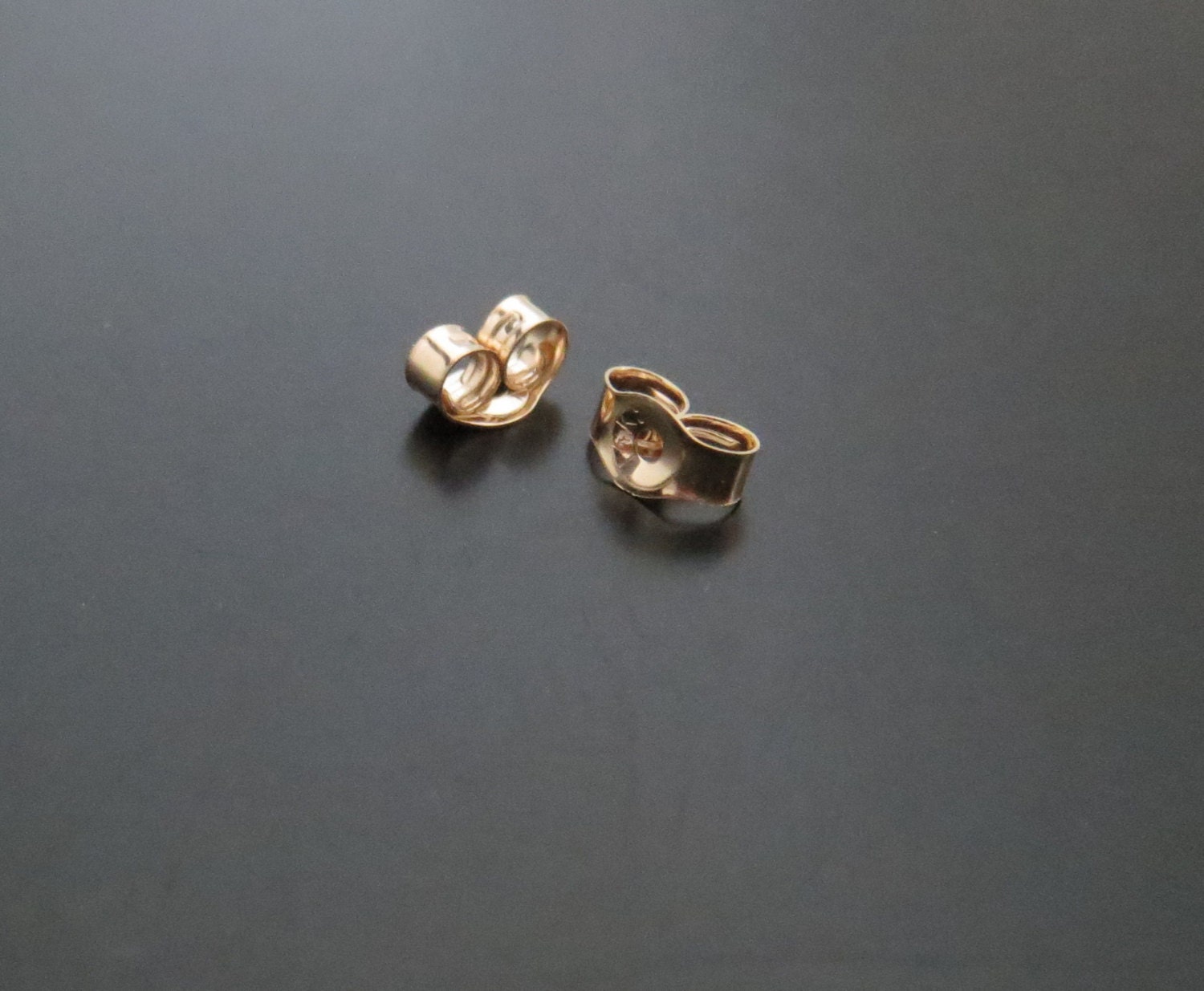 Tiny 14k Solid Gold Ear Nuts / Gold Earring Backs for Thin Post Stud  Earrings 24 or 22 Gauge Posts, Sold Individually, Made in the USA 