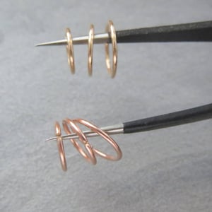 Tiny Gold Filled Nose Ring, 20g Endless Hoop - 14k Rose or 14k Yellow-Gold Filled - 6, 7, 8, 9, or 10 mm Cartilage Hoop, 100% Made in USA