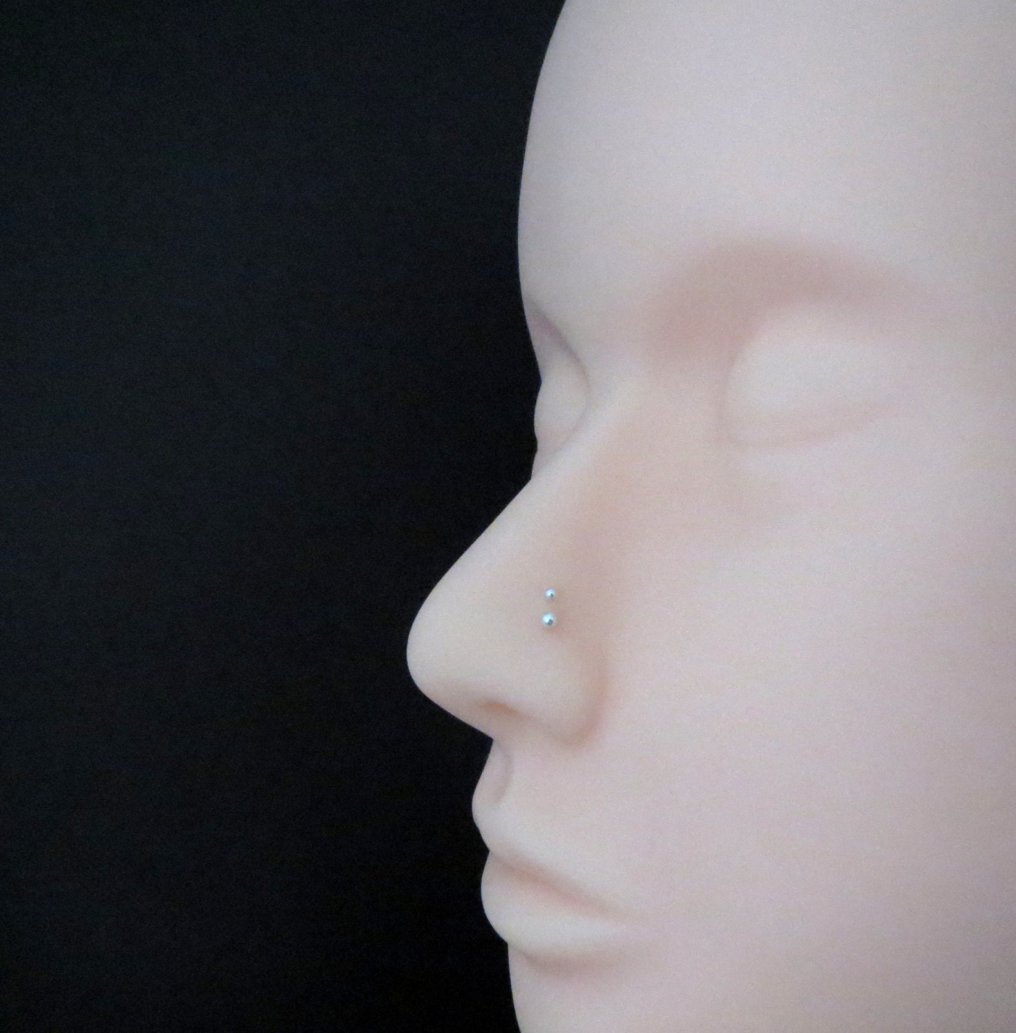Tiny Ball Nose Stud Solid 925 Sterling Silver Nose Ring 2 - Etsy