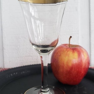 Tiffin Fransiscan Rambling Rose * Calice da acqua * Bicchiere da vino * Oro e cristallo * Bicchieri da 8 once * Bicchieri da collezione in cristallo con delicati cristalli dorati