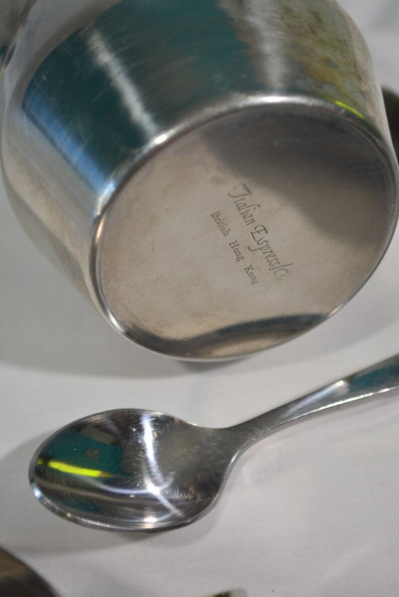 Cream and Sugar Containers with spoon and Tray Italian Etsy