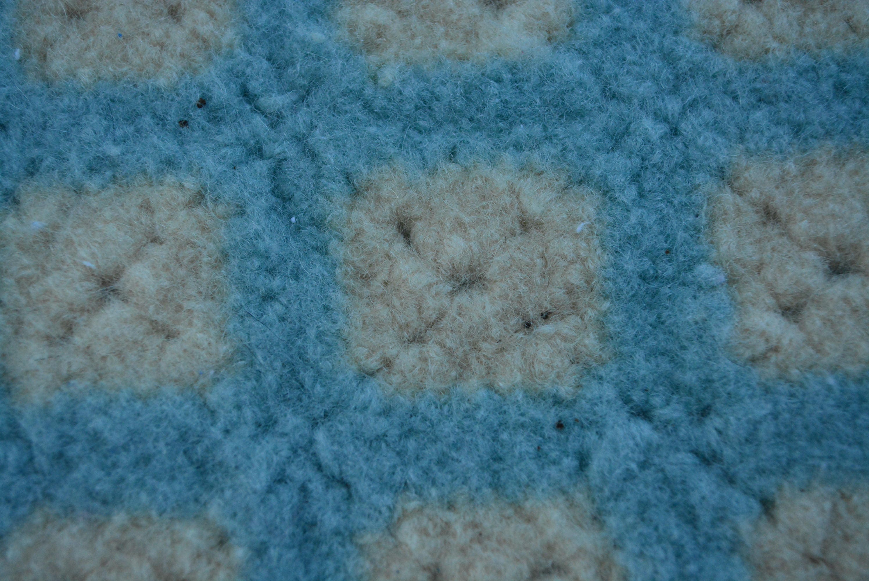 Two Tone Knit Blanket-Light Blue main image 1