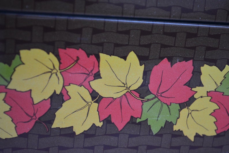 Vintage Harvest Tin Recipe Box Thanksgiving Recipe Box Etsy