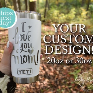 Custom Logo Engraved Personalized Yeti Tumbler Stainless Steel Cup Custom Logo Design 20oz 30oz