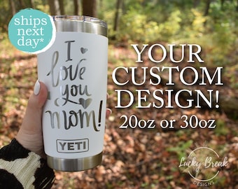 Custom Logo Engraved Personalized Yeti Tumbler Stainless Steel Cup Custom Logo Design 20oz 30oz