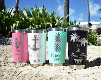 beach themed yeti cup