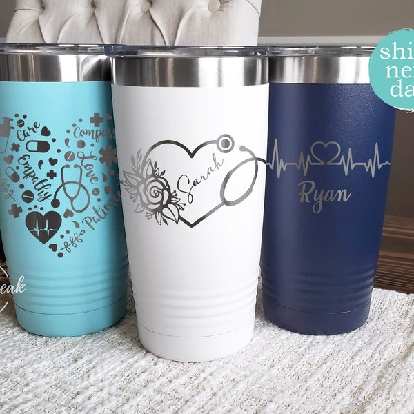 Custom Personalized Nurse Doctor Gift Engraved 20oz 30oz Stainless Steel Tumbler | SHIPS NEXT DAY!
