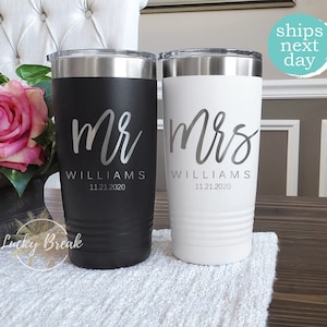 Mr. and Mrs. YETI Engraved Tumbler | Engraved Tumbler | Wedding Gift |  Engagement Gift | Bride Tumbler | YETI Tumbler | Bridal Shower Gift