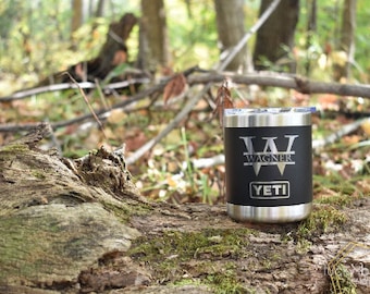 Personalized Lowball Tumbler Laser Engraved Custom 10oz Yeti Stainless Steel Cup