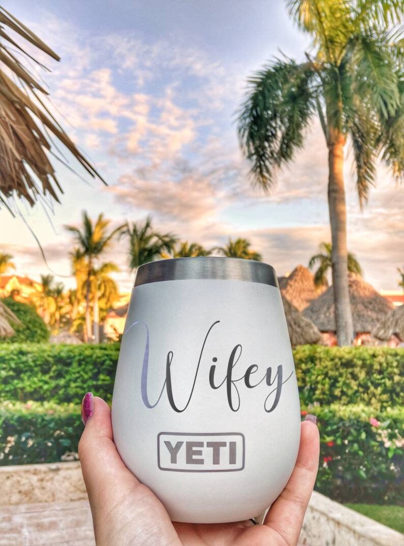 Custom Laser Engraved YETI Wine Tumbler Mug Bride Bridesmaid Etsy