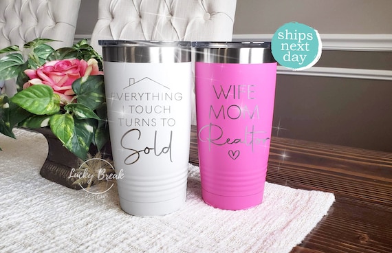 Realtor Custom Personalized Real Estate Gift Engraved 20oz 30oz Stainless Steel Tumbler | SHIPS NEXT DAY!