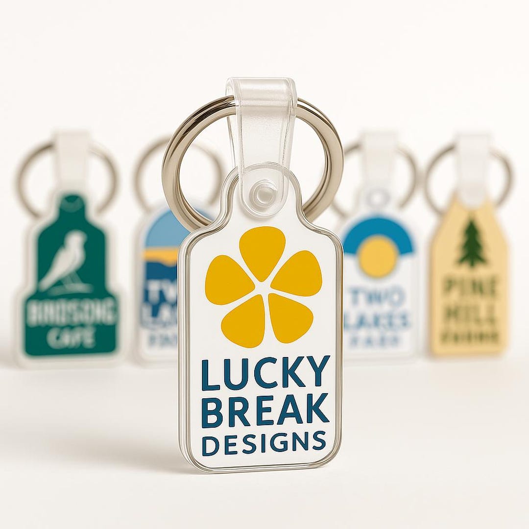 Custom Printed Acrylic Keychains – Add Your Full Color Logo – Bulk ...