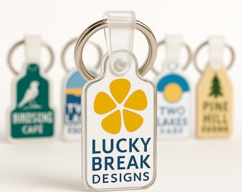 Custom Printed Acrylic Keychains – Add Your Full Color Logo – Bulk Orders for Trade Shows, Events, Swag Bags, and Branded Giveaways