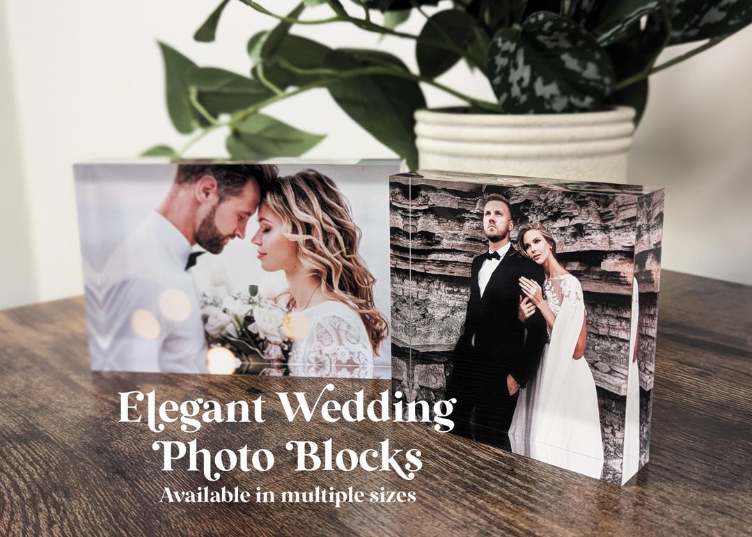 Custom Photo Block, Printed Elegant Photo Gift, Custom Wedding ...