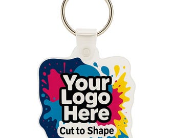 Personalized Keychains, Full Color Log Printed Custom Business Keychain, Bulk Acrylic Keychain, Marketing Giveaway, Tradeshow Conference