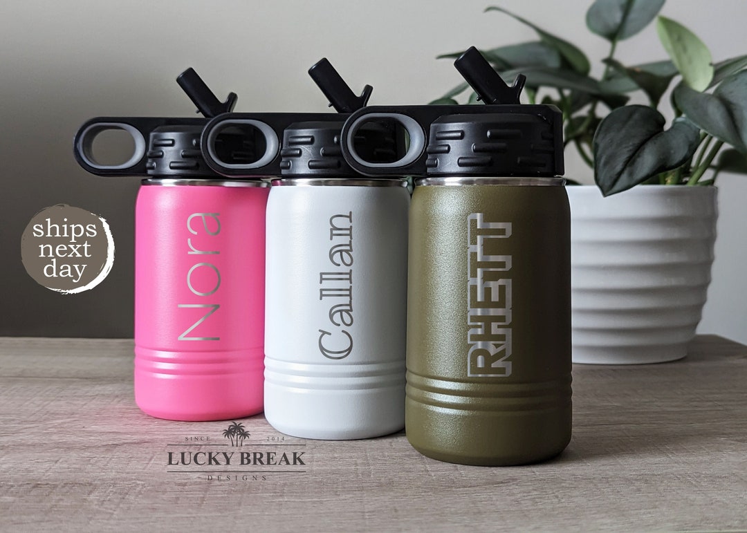 Custom Personalized Kids Name Kid Bottle Laser Engraved 12oz Insulated ...