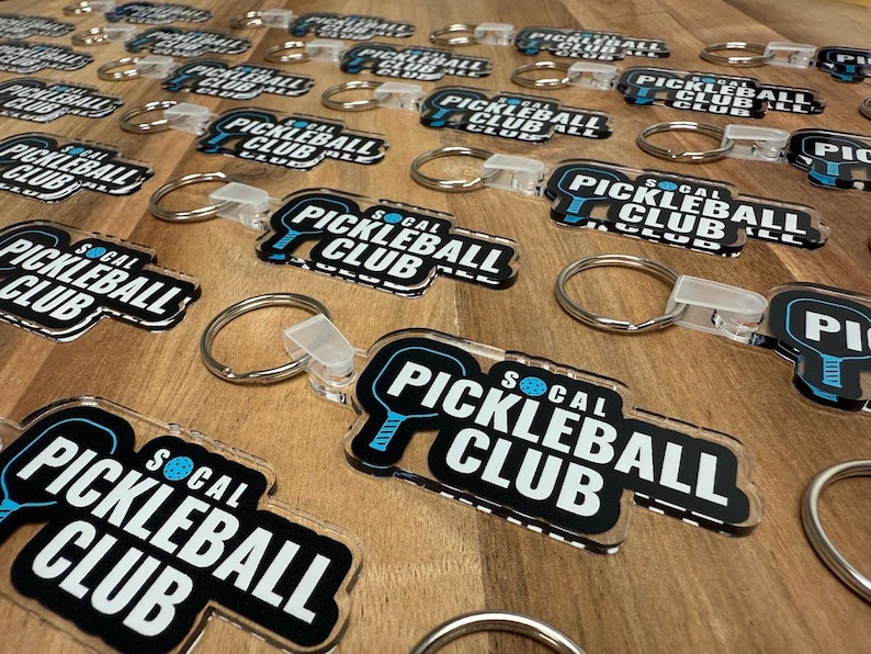 Custom Logo Keychains, Full Color Logo Tags Printed Personalized Keychain, Bulk Acrylic Keychain, Business Giveaway, Tradeshow Conference Bild 2