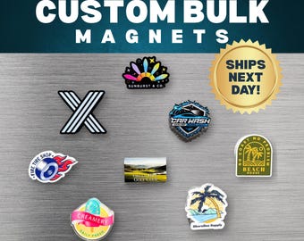 Custom Business Logo Magnets – Full Color Acrylic, Bulk Personalized Promotional Gifts, Trade Show Swag, Client Favors