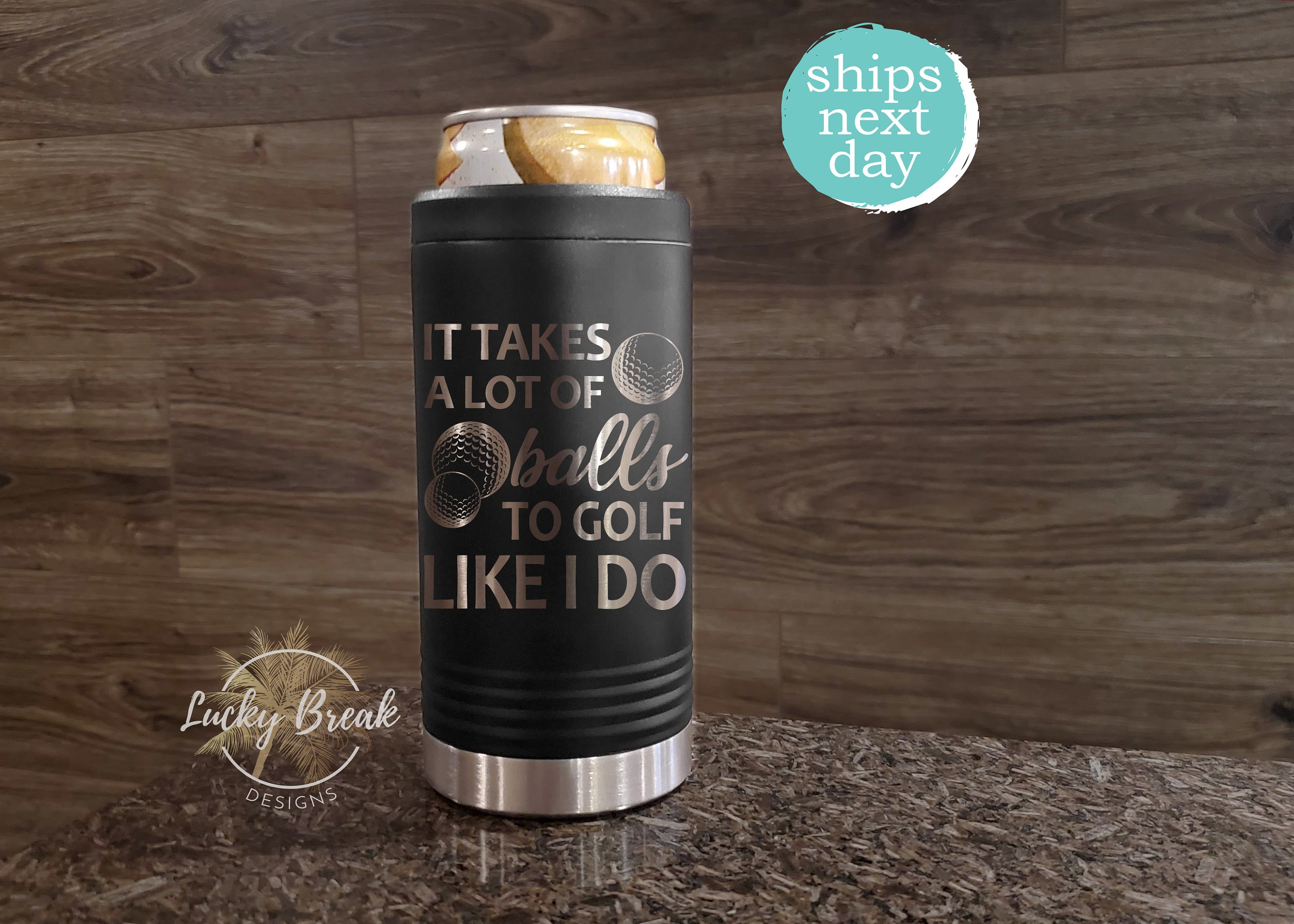 Truly ---- Wasted - Skinny Can Koozie - Fun Love Designs