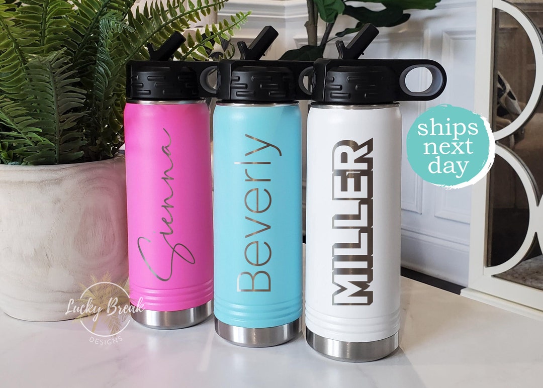 Custom Personalized Name Laser Engraved 20oz 32oz Insulated Water ...